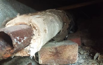 asbestos wrapped piping