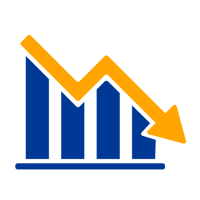 falling chart graphic